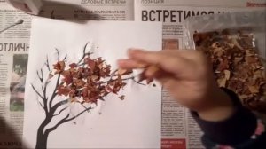 Аппликация из листьев - поделки с ребенком