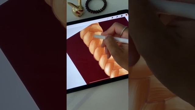 Как рисовать косичку. Рисуем волосы в Procreate на iPad.