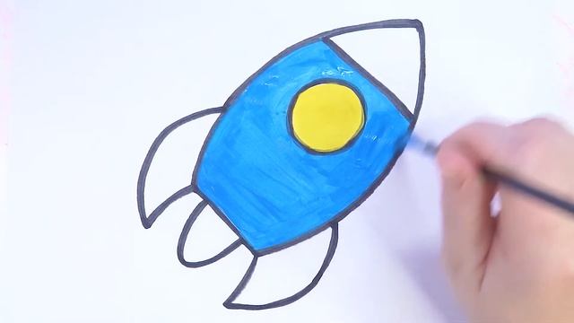 Rocket Draw a rocket with paints Рисуем ракету красками смотреть онлайн