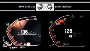 BMW 330d G21 VS. BMW 320d G20 - Acceleration 0-100km/h