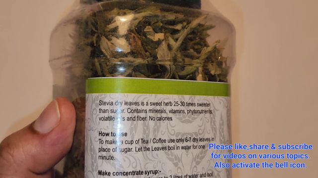 English | DRIED STEVIA LEAVES