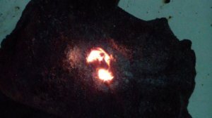 Пример того как горит нормальная серебрянка