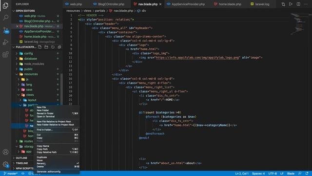 Bind data with your blade partial using View Composer |Fullstack laravel vue js development| Part 5