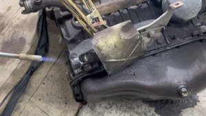 Чугунный блок цилиндра гранта восстановлен+димет