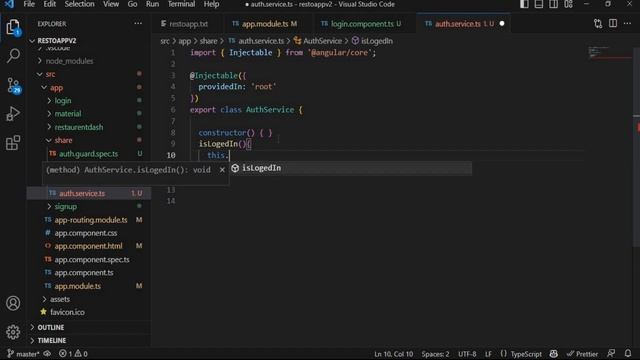 Angular 16 Restaurant V2.O Project from scratch | Authguard and Services in angular