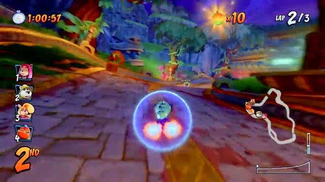 Crash™ Team Racing Nitro-Fueled - Tiny Temple Online Gameplay (Intense Race - INFINITE BOOST) смотреть онлайн