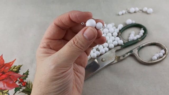 Белые бусы // Бижутерия своими руками // Фурнитура для бижутерии // Bijouterie // Homemade jewelry