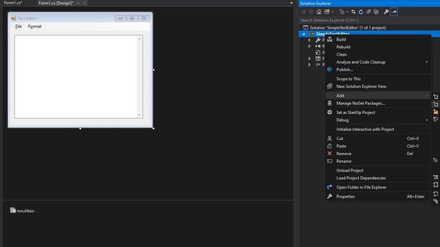 C# Projects for Beginners: Creating Text Editor 8/16