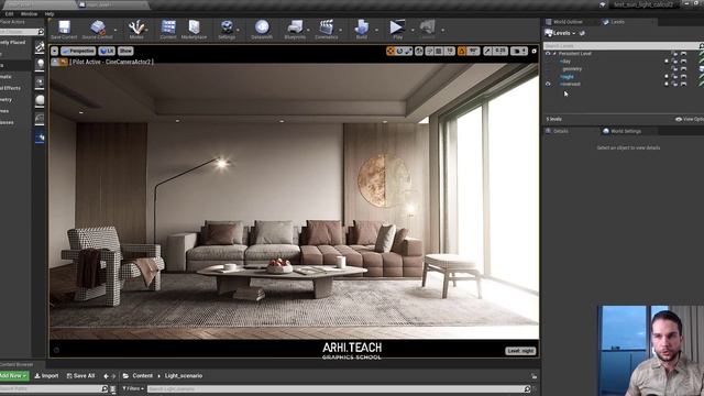 Как переключить освещение в Unreal Engine | Включение и выключение света в UE с блюпринт | Часть 2