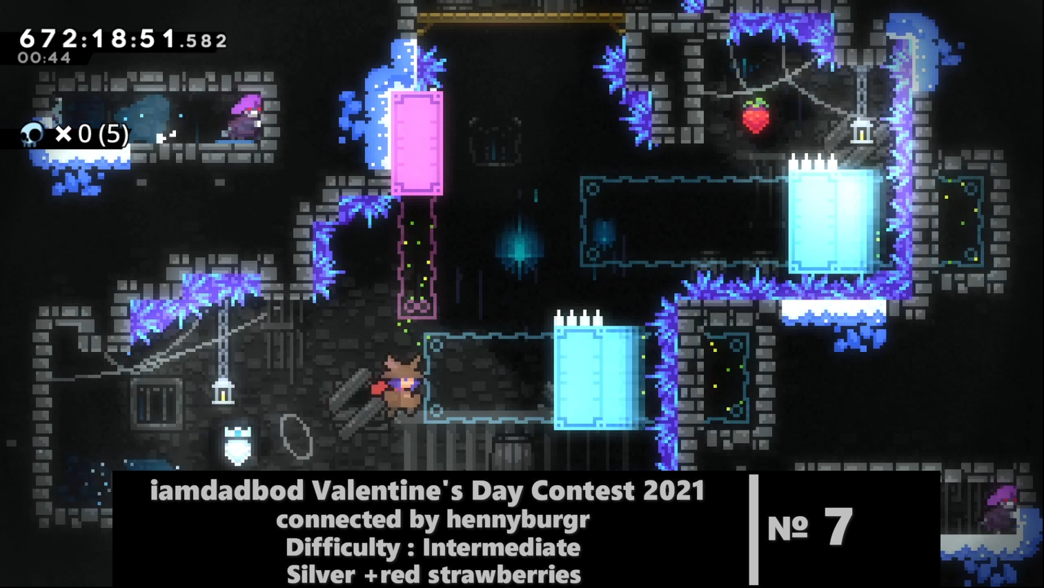 Celeste: iamdadbod Valentine's Day Contest 2021: connected by hennyburgr  Silver + red strawberries