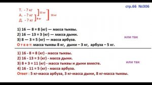 ГДЗ 4 класс Страница.66 №306 Математика Учебник 1 часть (Моро