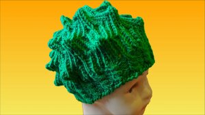 Как связать шапку Элиза. Модная шапка спицами. Вязание шапки спицами доступно всем.