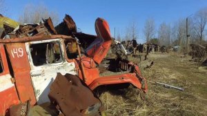 Rossokha (Россоха) Radioactive Vehicle Graveyard in Chernobyl 4K