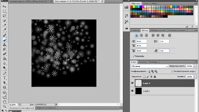 Как сделать падающий снег в фотошопе смотреть онлайн