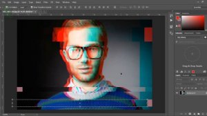 Glitch effect / Old TV effect| Photoshop tutorial