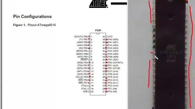 Видеоуроки по Микроконтроллерам AVR  2 Начинаем работать с микроконтроллером ATmega8515 16PU