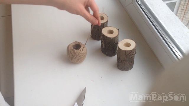 Подсвечник из бревна смотреть онлайн