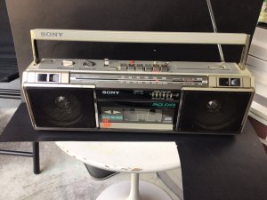 Винтажный магнитофон Sony CFS-280 BoomBox Stereo Radio Cassette Recorder-ЯПОНИЯ-1985-год