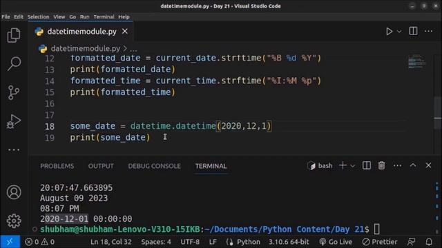 21. Learn about Datetime module in python - Python Beginner Boost