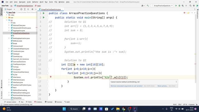 Java Tutorial For Beginners - Practice questions on Java Array