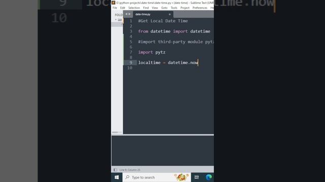 Capturing Local Date Time in Python | #shortvideo #viral