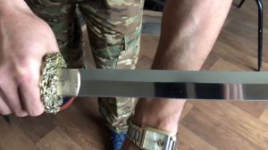 Боевой японский меч самурая бреет режет сделал на заказ