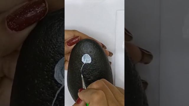 Easy Stone Painting |Acrylic Painting |One Stroke Flower By @ricostoneart #trending #viral #shorts