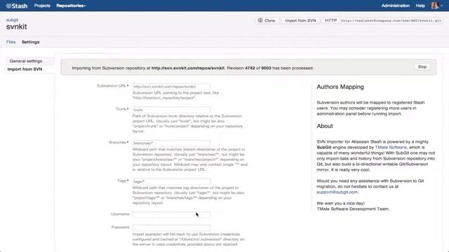 SVN Importer for Atlassian Stash Howto смотреть онлайн