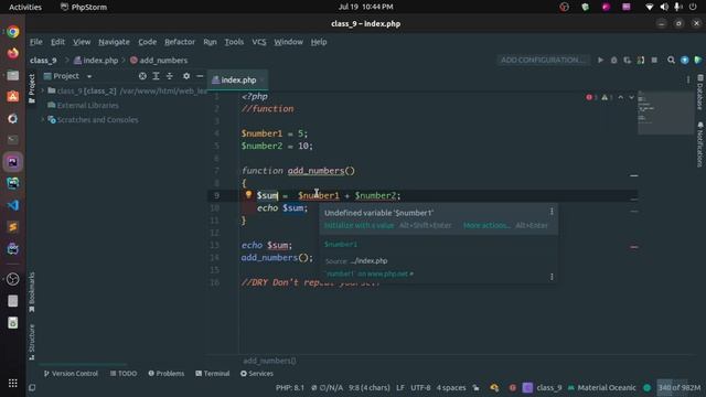 Web Development Batch 100000 | Live Class - 9 | PHP Function