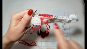 Как связать сердце спицами.Чехол на кружку с сердцем связать спицами.