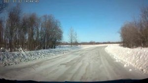 Поездка на другой берег Енисея по зимнику