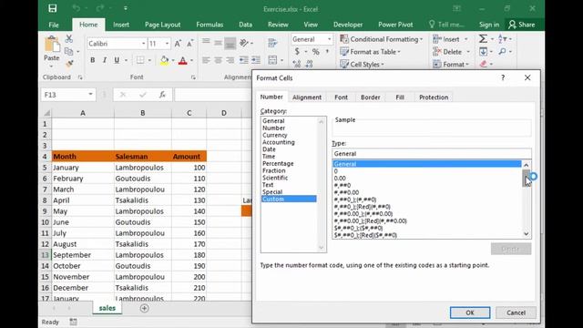 How to remove a custom number format in Excel