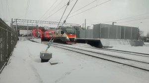 Электропоезд ЭП2Д-0160 сообщение Москва-Казанская – Шиферная на станции МЦД Косино