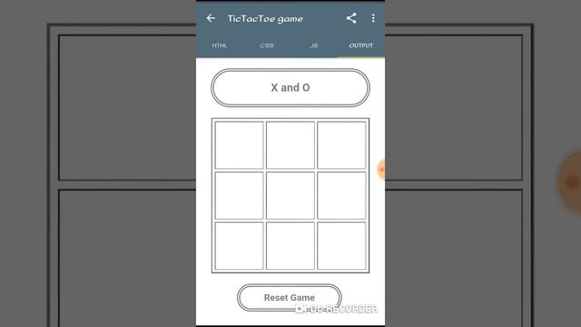 JavaScript Game TicTacToe| HTML CSS game