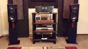 Yamaha AS-1100 /Aune X8 majic dac Demo with Polk Audio 703s ?demo at 3:20
