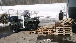 Продажа и погрузка в газель квадроцикла STELS 600 GT EFI