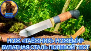 НОЖ «ТАЁЖНИК» НОЖЕМИР БУЛАТНАЯ СТАЛЬ ПОЛЕВОЙ ТЕСТ. НОЖ СЛОМАН???