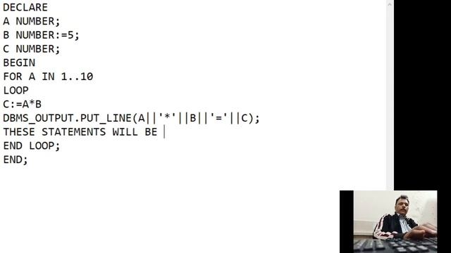 How FOR LOOP works in PLSQL | Oracle PLSQL