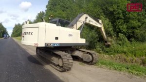 Работа экскаватора Terex TX 210 с мульчером