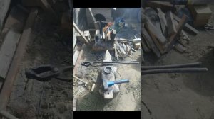 кованый нож из обоймы подшипника, сталь ШХ15