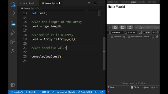 Arrays & Array Methods | JavaScript For Beginners | JavaScript Tutorials | Learn JavaScript In 2020