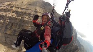 Скалистый хребет. Полет на параплане в Чегеме.