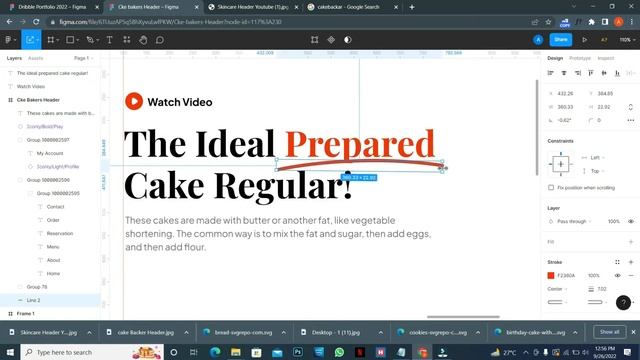 Cake Bakers Header Design Using Figma + Filmora - Speed Art смотреть онлайн