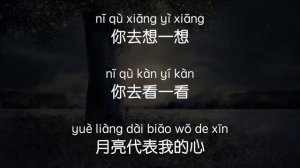Yue liang dai biao wo de xin 月亮代表我的心 -  Teresa Teng 邓丽君 (Lyric + Pinyin)