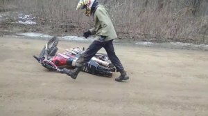 Kawasaki super sherpa kl250 #2 вилли и падение