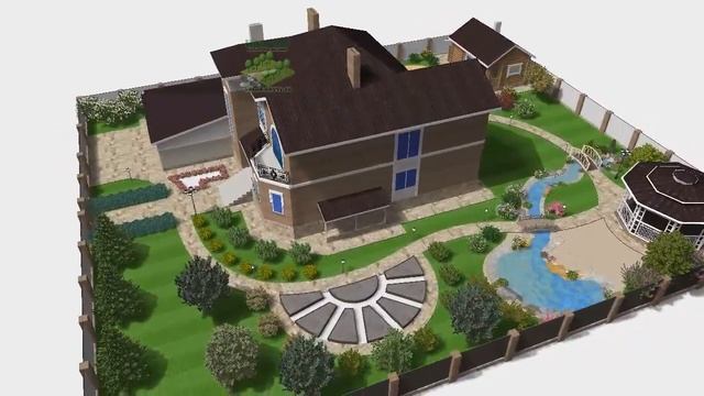 Компьютерная программа "Наш Сад": Видео презентация 3D ландшафтного проекта