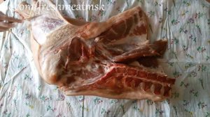 отделяем свиную шкуру