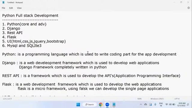 FULL STACK PYTHON tutorials by Mr. Mohan Reddy Sir