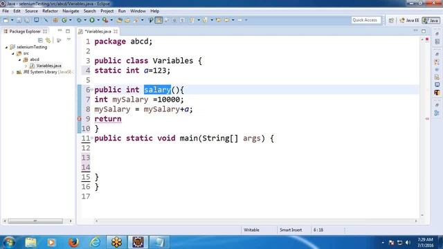 Java Modifiers, Variables and Operators