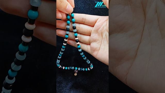 Natural turquoise tiger eye Milky Blue Aquamarine  Princess spiny oyster  onyx Ghost phantom quart03